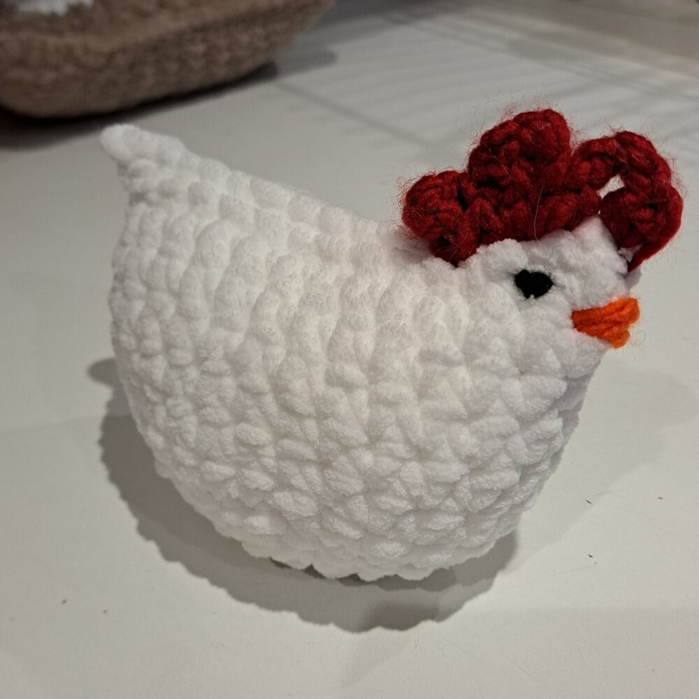 standard looking crochet chicken